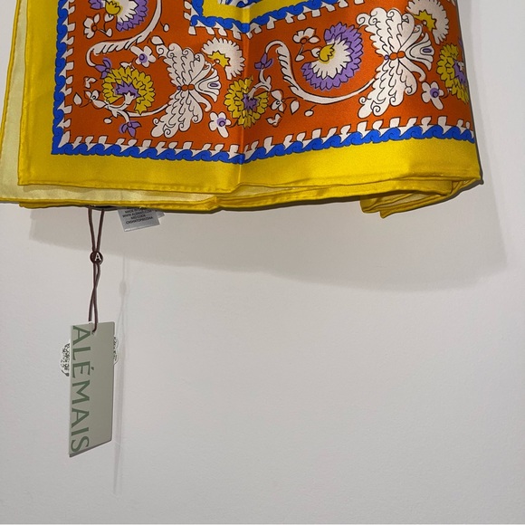 Alemais Luis Multi Colored Silk Scarf - Picture 9 of 9